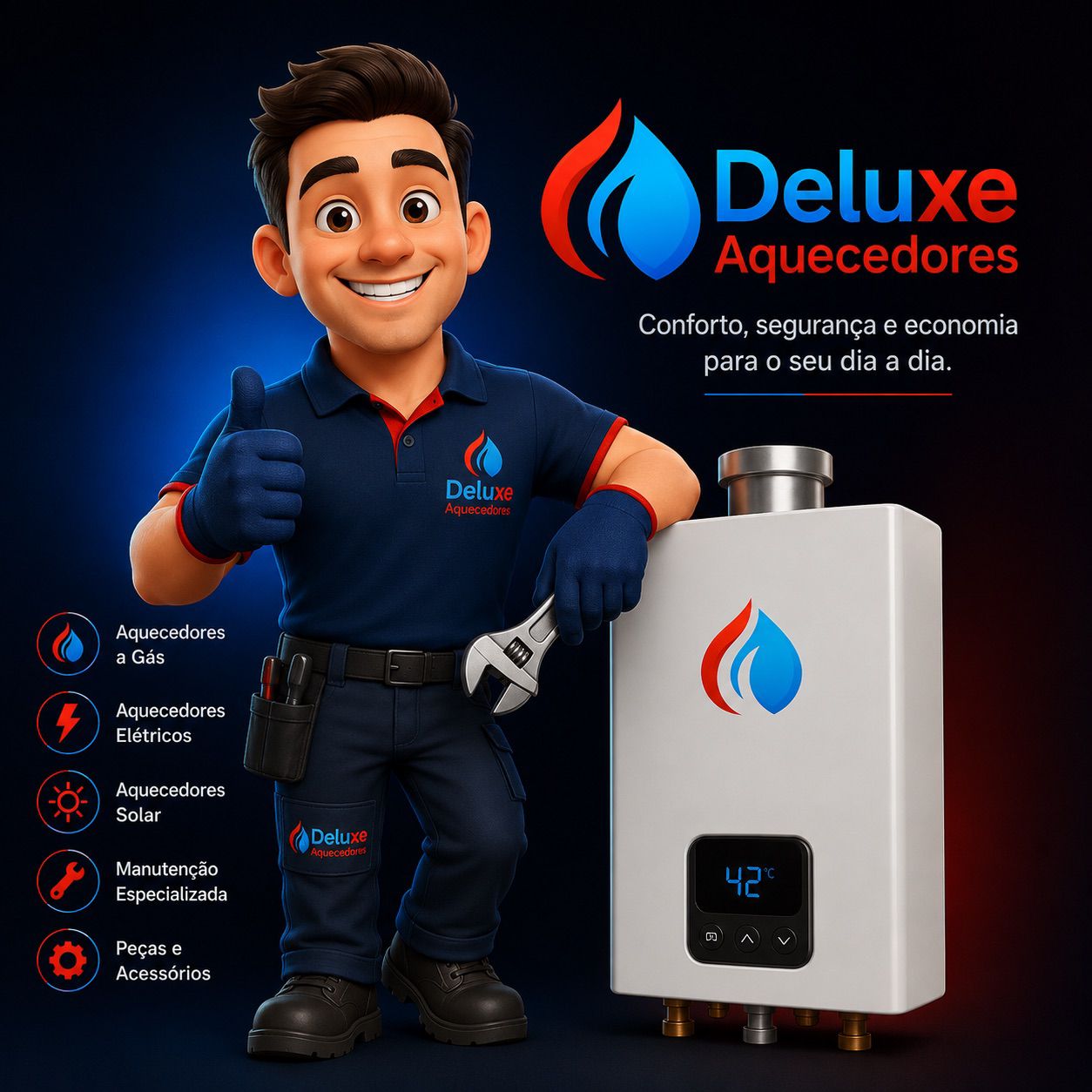 Deluxe Aquecedores — técnico especializado
